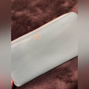 Fossil Light Blue Leather Wallet